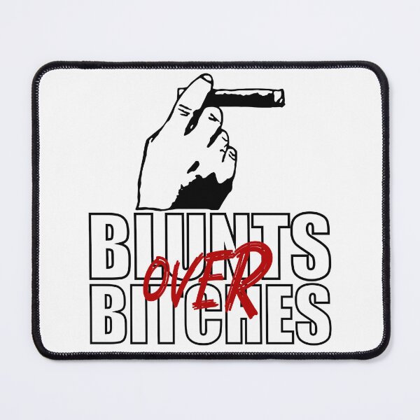 Item preview, Blunts over bitches-  Funny Blunt Cannagar Smoker-  420 Stoner Design-  Red designed and sold by YomeHayin.