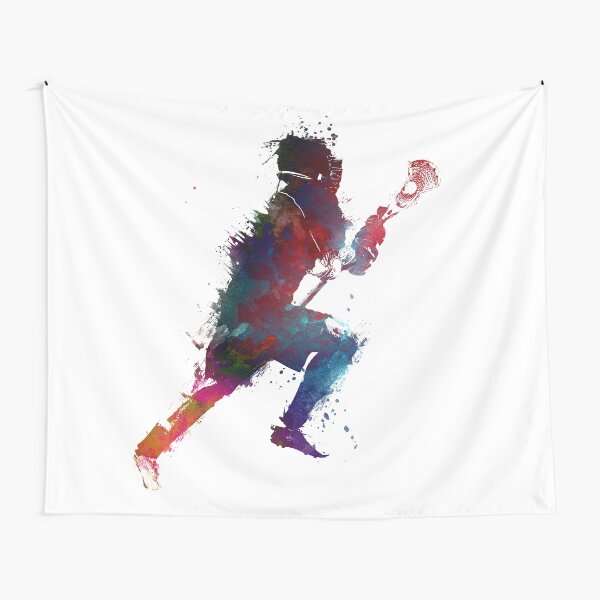 Lacrosse player art 1 #sport #lacrosse Tapestry