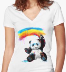 Giant Painter Women's Fitted V-Neck T-Shirt
