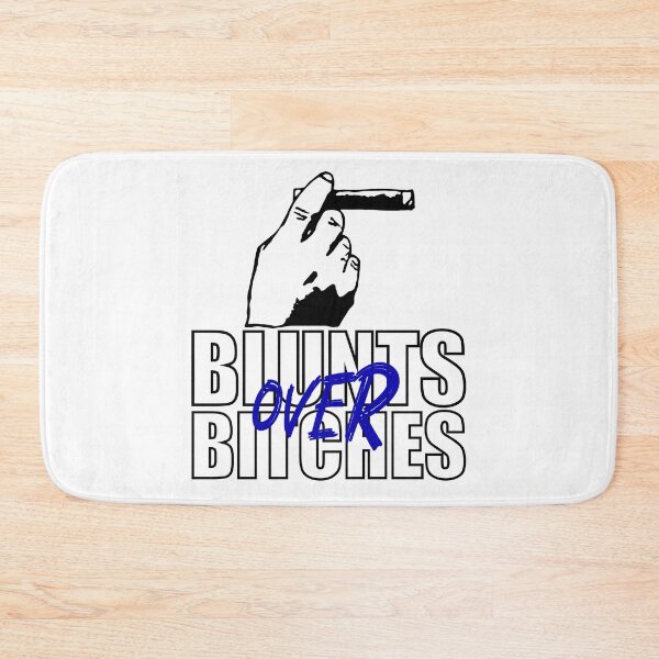 Item preview, Blunts over bitches-  Funny Blunt Cannagar Smoker-  420 Stoner Design-  Blue  designed and sold by YomeHayin.