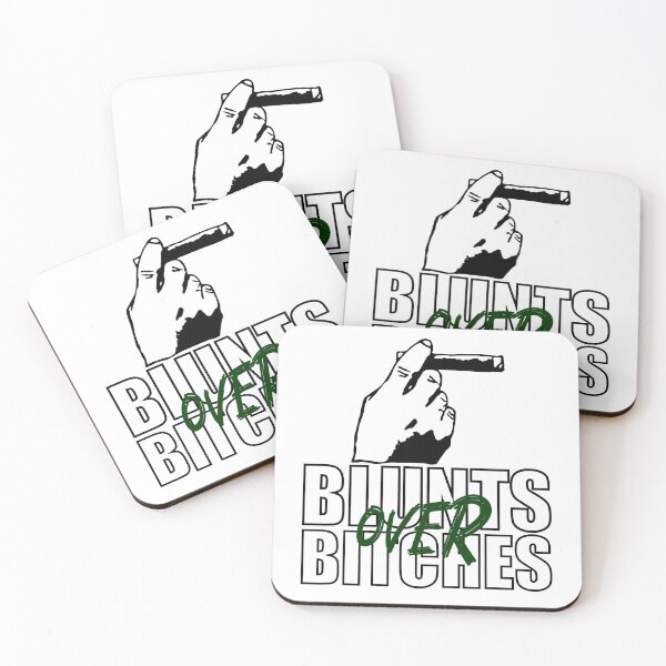 Item preview, Blunts over bitches-  Funny Blunt Cannagar Smoker-  420 Stoner Design-  Green designed and sold by YomeHayin.