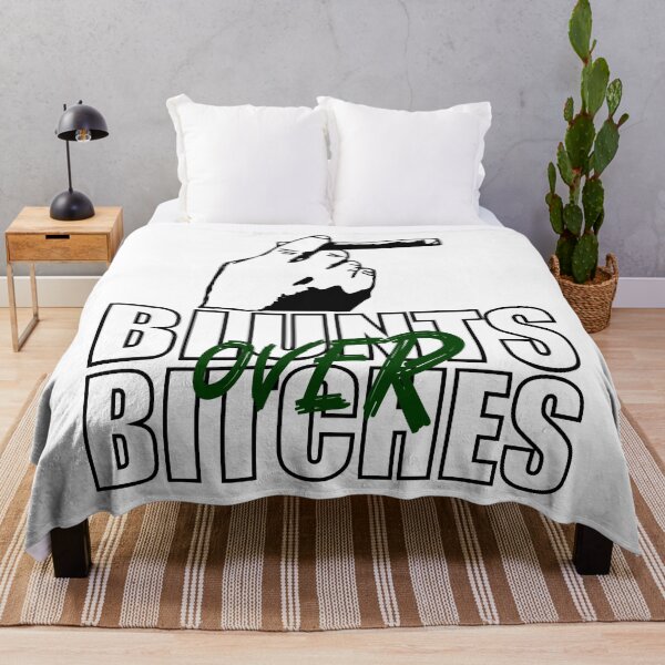 Item preview, Blunts over bitches-  Funny Blunt Cannagar Smoker-  420 Stoner Design-  Green designed and sold by YomeHayin.