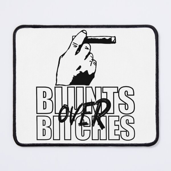 Item preview, Blunts over bitches-  Funny Blunt Cannagar Smoker-  420 Stoner Design-  Black  designed and sold by YomeHayin.