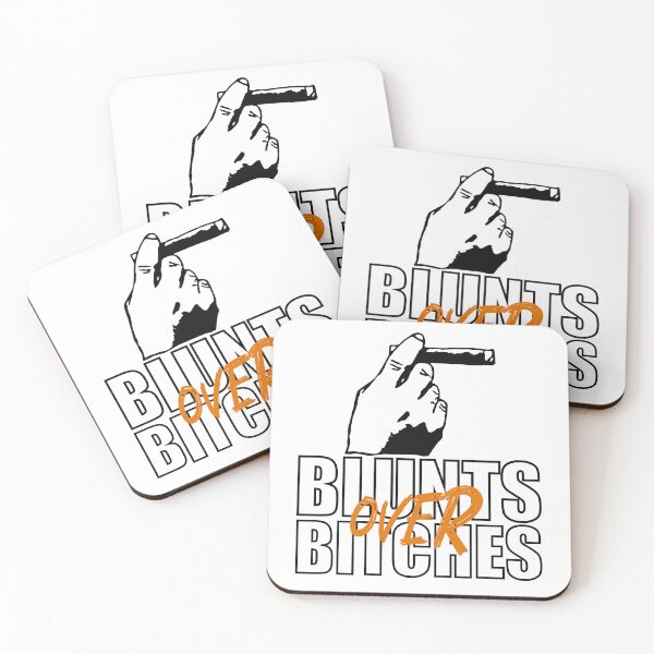 Item preview, Blunts over bitches-  Funny Blunt Cannagar Smoker-  420 Stoner Design-  Orange  designed and sold by YomeHayin.