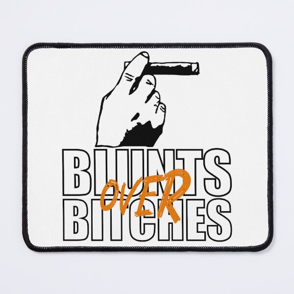 Item preview, Blunts over bitches-  Funny Blunt Cannagar Smoker-  420 Stoner Design-  Orange  designed and sold by YomeHayin.
