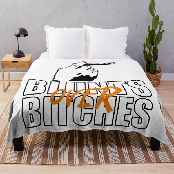 Item preview, Blunts over bitches-  Funny Blunt Cannagar Smoker-  420 Stoner Design-  Orange  designed and sold by YomeHayin.