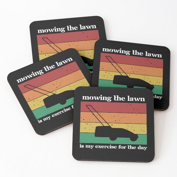 Item preview, Mowing the lawn is my exercise for the day (Black) designed and sold by pastelsloth.