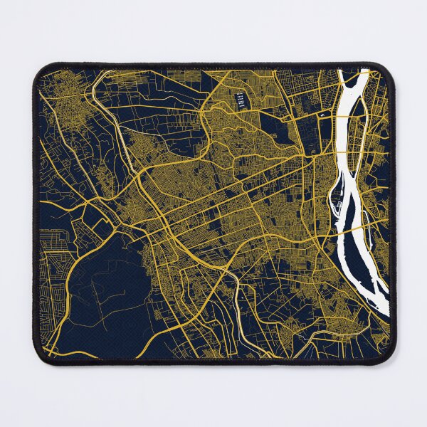 Item preview, Giza City Map of Egypt - Gold Art Deco designed and sold by deMAP.