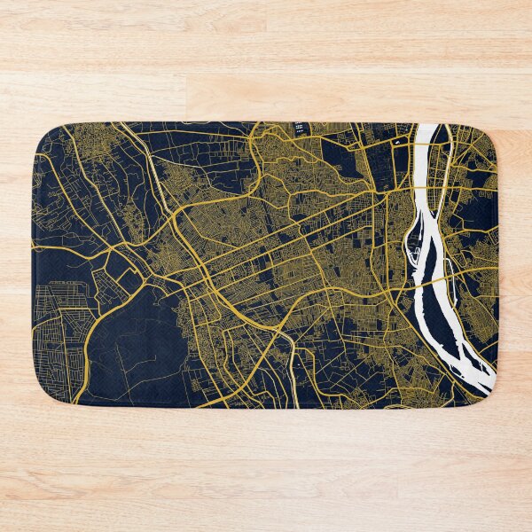 Item preview, Giza City Map of Egypt - Gold Art Deco designed and sold by deMAP.