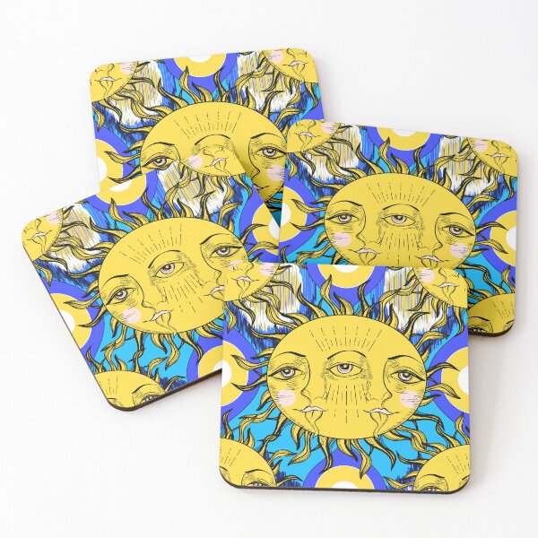 Artikelvorschau, Evil eyes seamless pattern with funny retro sun. Modern style.  Good luck. Turkish tile entworfen und verkauft von MilaOkie.