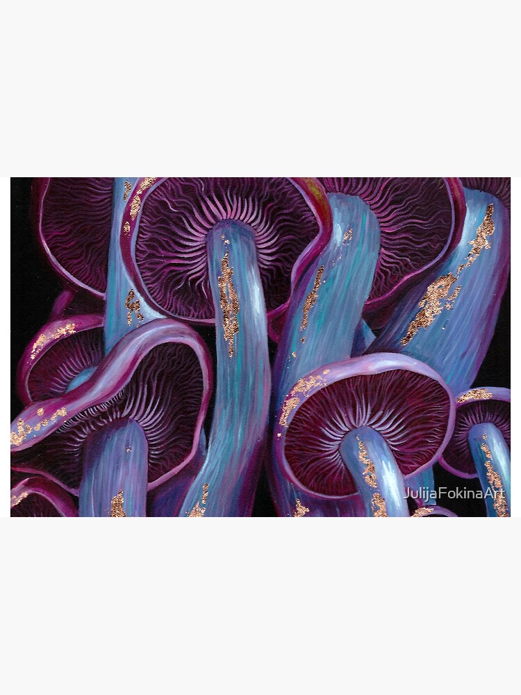Pink Mushrooms by JulijaFokinaArt