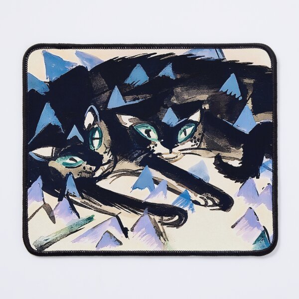 Artikelvorschau, Two Reclining Black Cats by Franz Marc entworfen und verkauft von WonderweissStudio.