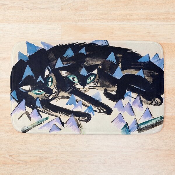 Item preview, Two Reclining Black Cats by Franz Marc designed and sold by WonderweissStudio.