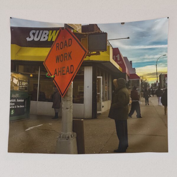 Item preview, Road Work Ahead, Brooklyn  designed and sold by eleonoraingrid.