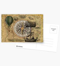 Steampunk Travelers Postcards