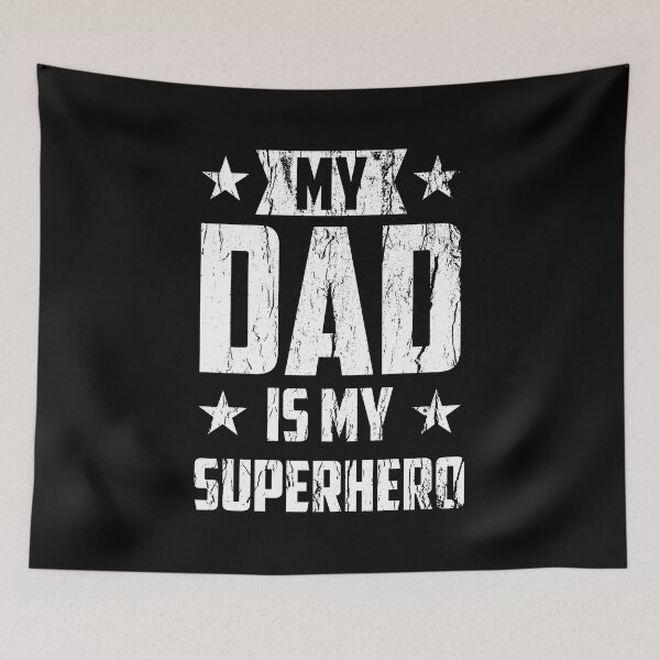 Item preview, My Dad Is My Superhero Mens Kids Cool Fathers Day Vintage designed and sold by haselshirt.