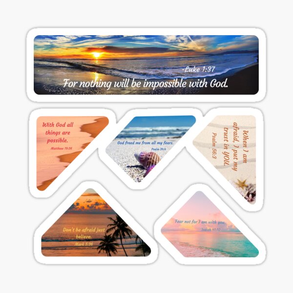 "Bible verse sticker pack for cars, helmets, hydro flask, laptop and