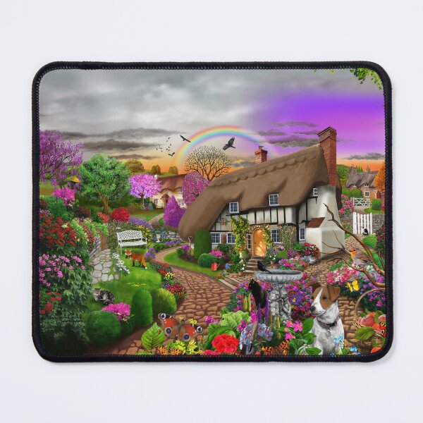 Item preview, Rainbow Thatched Cottage designed and sold by GeraldNewtonArt.