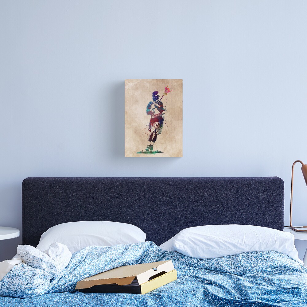 Lacrosse player art 2 #sport #lacrosse Canvas Print