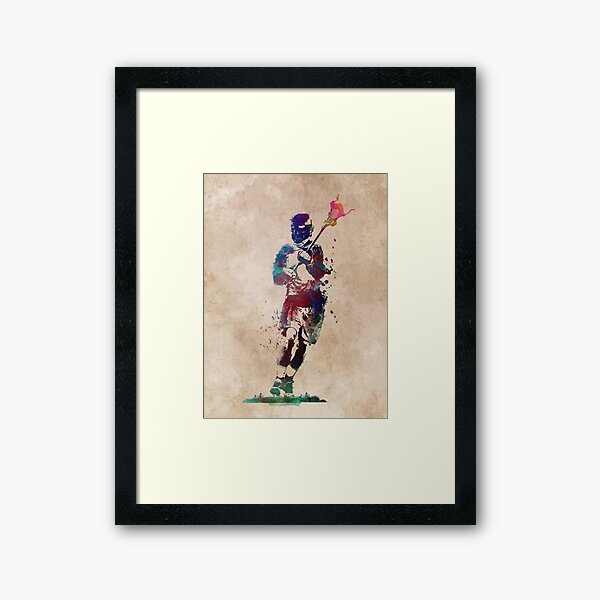 Lacrosse player art 2 #sport #lacrosse Framed Art Print