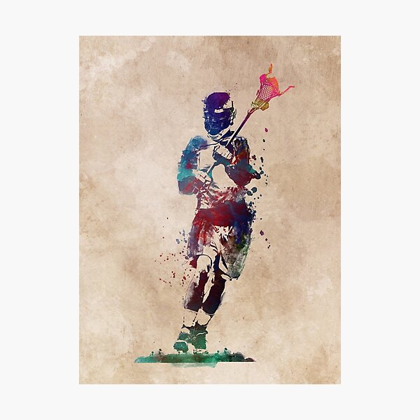 Lacrosse player art 2 #sport #lacrosse Photographic Print
