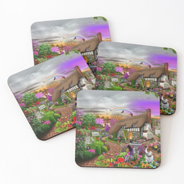 Item preview, Rainbow Thatched Cottage designed and sold by GeraldNewtonArt.