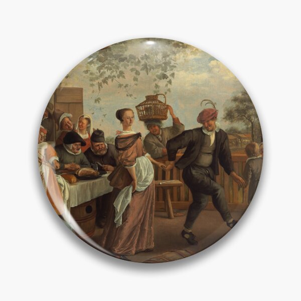 Item preview, The Dancing Couple-1663-Jan Steen designed and sold by MakeitMelo.