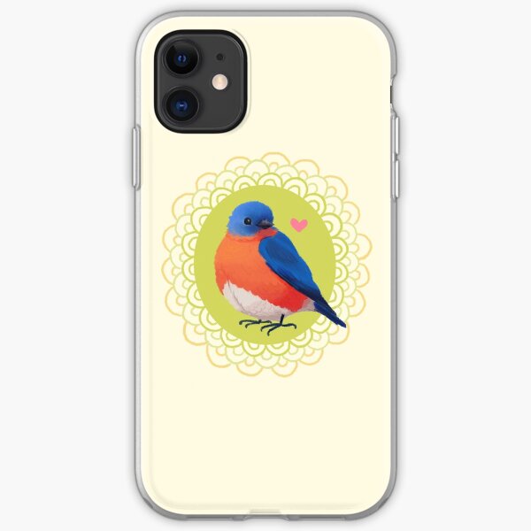 Sweet Bluebird in Cream iPhone Soft Case
