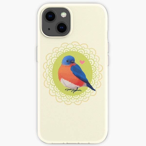 Sweet Bluebird in Cream iPhone Soft Case