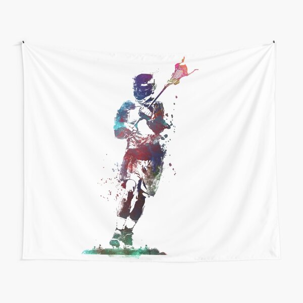 Lacrosse player art 2 #sport #lacrosse Tapestry