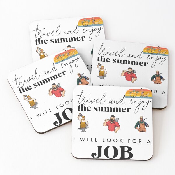 Item preview, Travel and enjoy the summer ,I will look for a job T-Shirt   designed and sold by Tarikbouchmal.