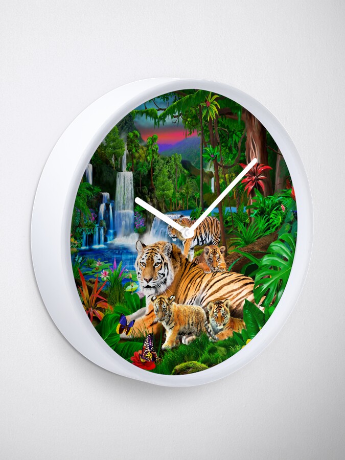 Alternate view of Tigers of the Tropical Forest Clock