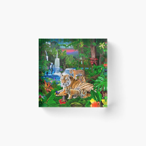 Item preview, Tigers of the Tropical Forest designed and sold by GeraldNewtonArt.