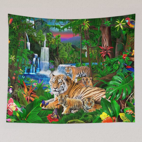 Item preview, Tigers of the Tropical Forest designed and sold by GeraldNewtonArt.