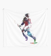 Lacrosse player art 3 Wall Tapestry