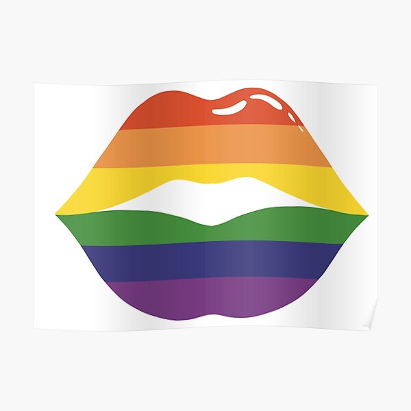 Lgbt Pride Lips Poster For Sale By Drevych Shop Redbubble