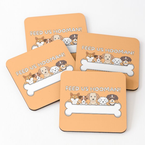 Item preview, Feed Us Hooman! Funny Dog Food designed and sold by Caregiverology.