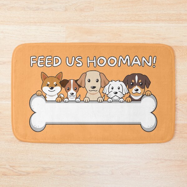 Item preview, Feed Us Hooman! Funny Dog Food designed and sold by Caregiverology.