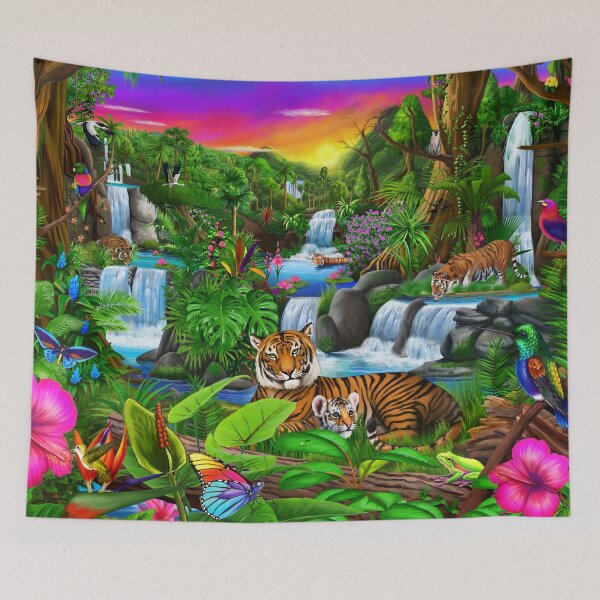 Item preview, Tiger's Tropical Domain designed and sold by GeraldNewtonArt.