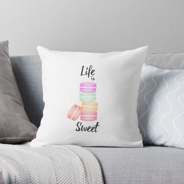 Life is sweet Throw Pillow