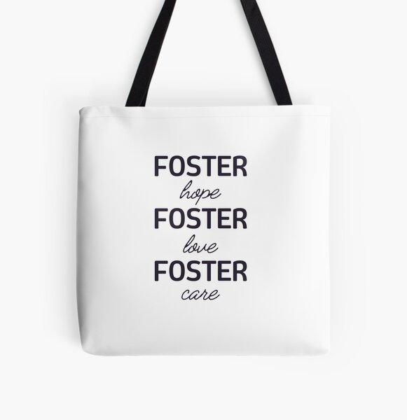 Black Foster Love Shopping Tote Bag