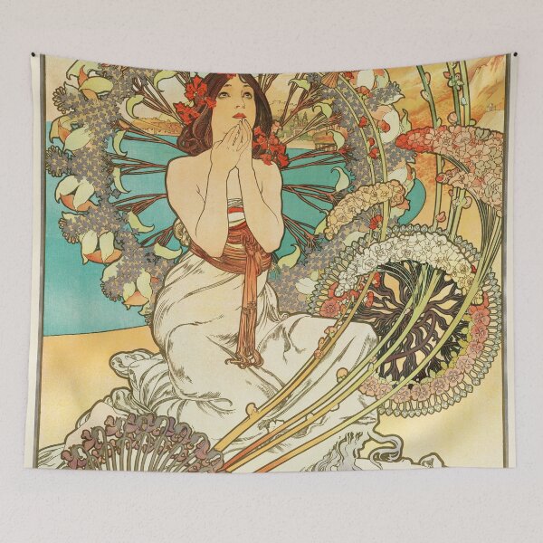 Item preview, MONACO MONTE CARLO Chemin De Fer PLM 1897 Alphonse Mucha Vintage Railways Poster designed and sold by retroposters.