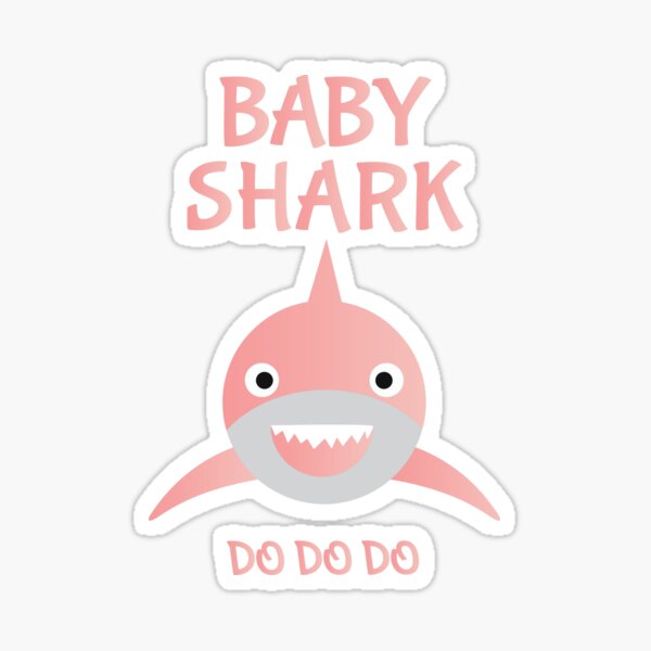 Baby Shark Cartoon Pink Cute Character with a winning Smile Great Kids  Gift Poster for Sale by anarchasm