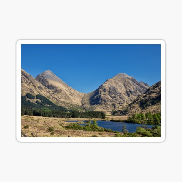 Landscape Buachaille Etive Mhor Buachaille Etive Beag Glen Etive Scotland Sticker