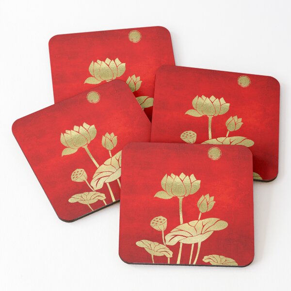 Item preview, Gold Leaf Red Lotus Flower designed and sold by gani-75.