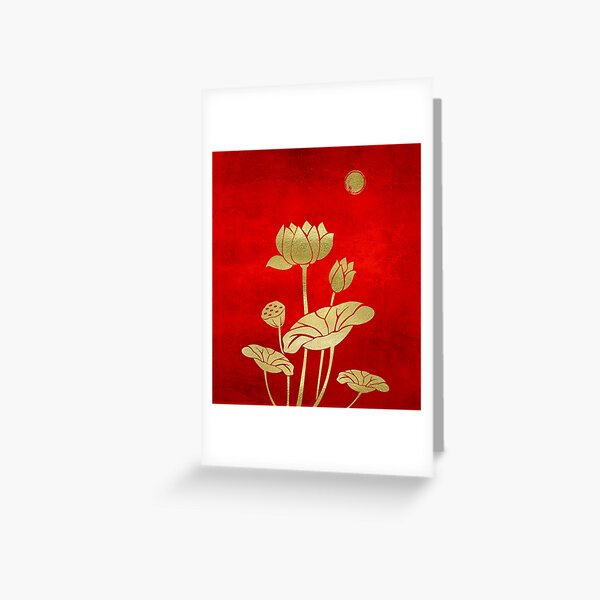 Item preview, Gold Leaf Red Lotus Flower designed and sold by gani-75.