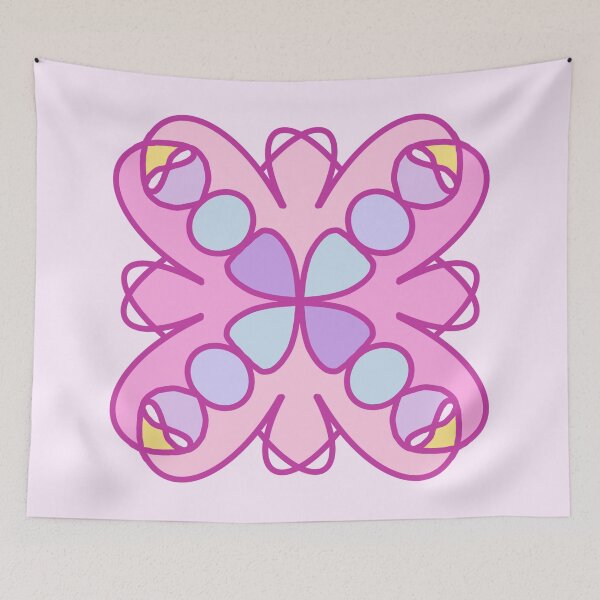 Item preview, Pink Gradient Crystal Flowers Pattern designed and sold by KKhloris.