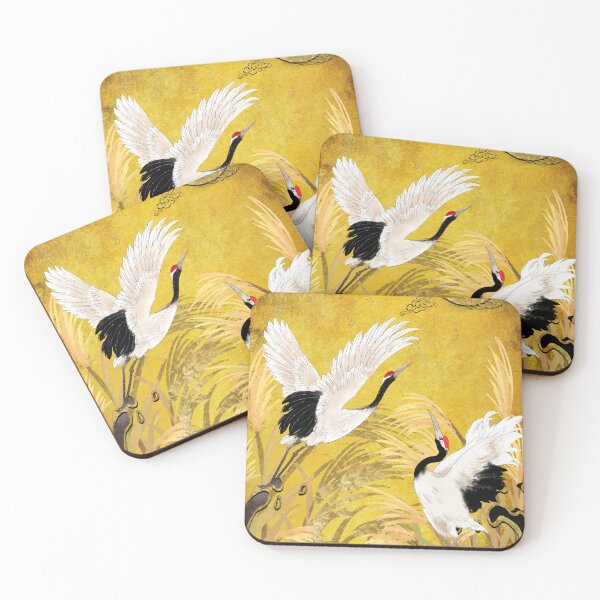 Item preview, Golden Japanese Cranes Oriental Traditional designed and sold by gani-75.