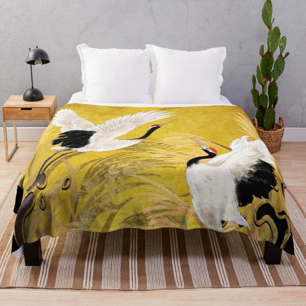 Item preview, Golden Japanese Cranes Oriental Traditional designed and sold by gani-75.