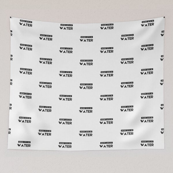 Item preview, Drink Lots of Water - Black and White Typography designed and sold by SBWorld.